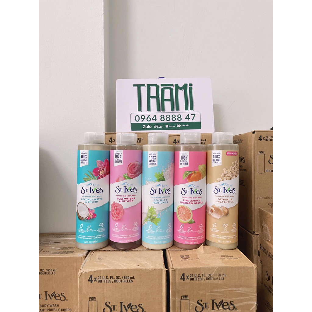 [CHÍNH HÃNG] Sữa Tắm Tẩy Tế Bào Chết ST.Ives Body Wash 650ml Của Mỹ.