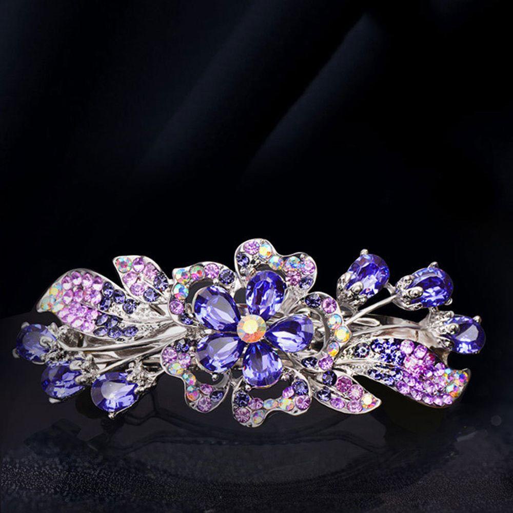 Kẹp Tóc Đuôi Ngựa Hình Hoa Phong Cách Vintage Thanh Lịch Cho Nữ Giá Đỡ