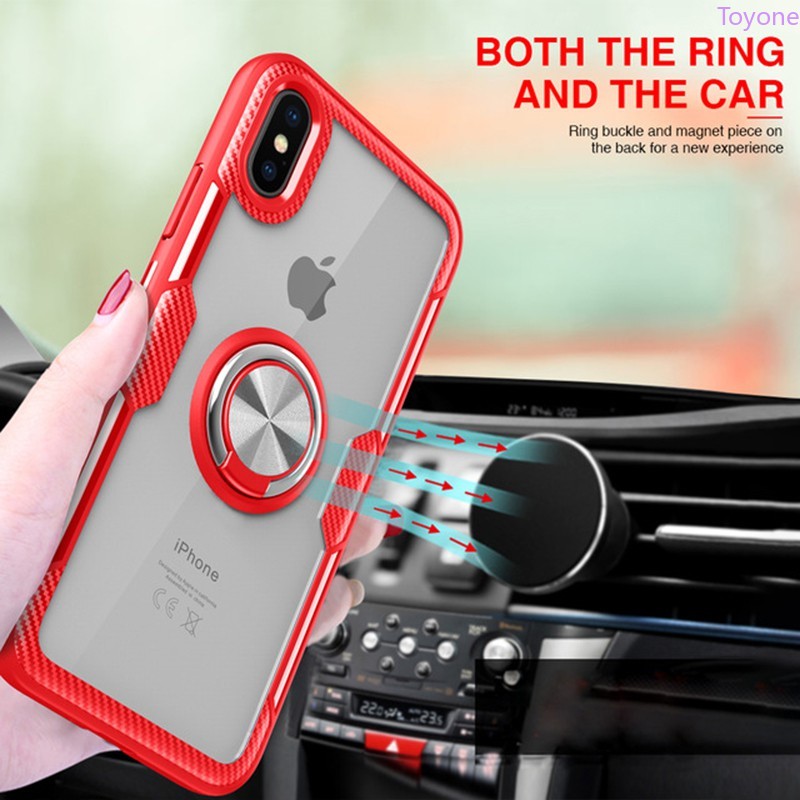 Ốp điện thoại nhẫn đeo từ tính gắn xe hơi cho Iphone Se 2 2020 6 6s 7 8 Plus / X Xs Xs Max Xr / 5 5s