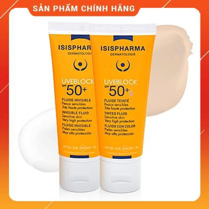 Isis Pharma Kem Chống Nắng Màu Da Dành Cho Da Nhạy Cảm Uveblock SPF50 Fluid Tinted Cream 40ml
