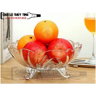 [SIÊU RẺ] Đĩa Trái Cây Thủy Tinh 3 Chân, Hoa Qủa, Trái Cây Mứt Kẹo Bằng Thủy Tinh 3 Chân Sang Trọng [SIÊU HOT]