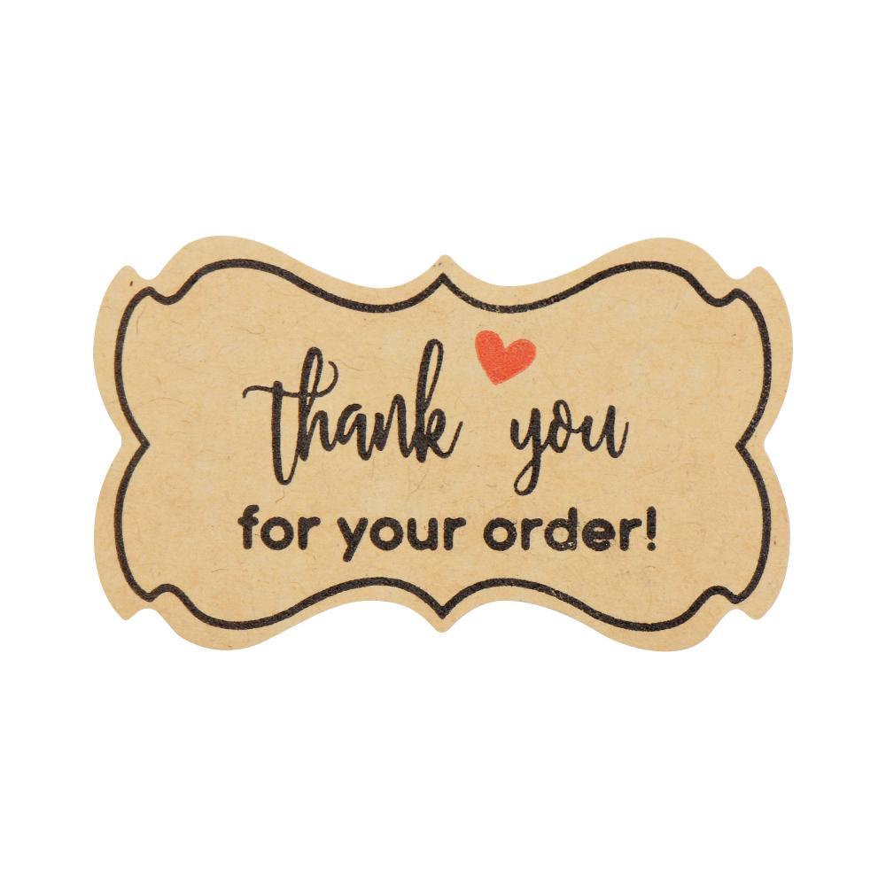 LAKAMIER Cuộn 250 Miếng Dán Chữ Thank You Trang Trí Quà Tặng