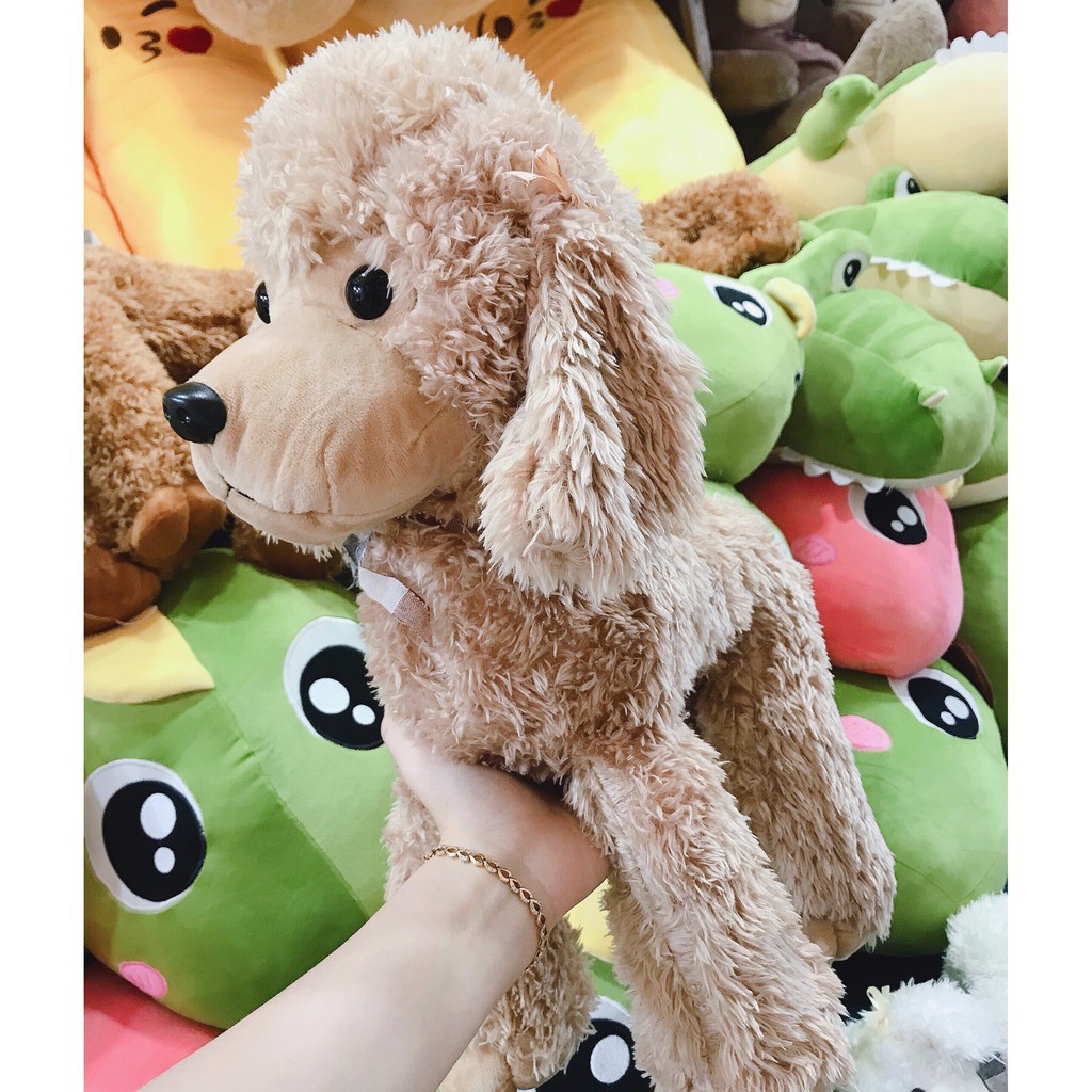 Gấu bông chó poodle lông xù 3 màu dễ thương nâu kem trắng kích thước 40-50-60cm Reply18