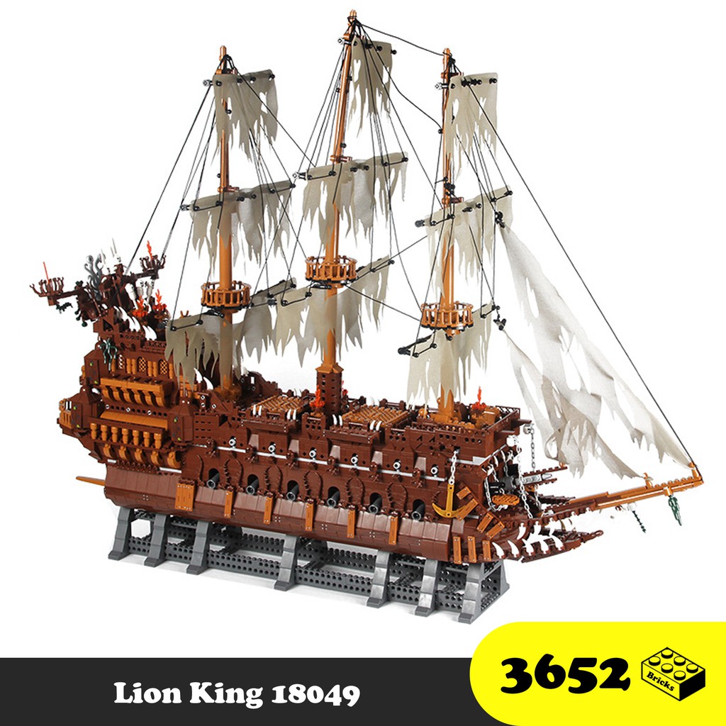 Đồ chơi Lắp Ráp Thuyền Cướp biển Tàu Hà Lan Bay Caribe 16016 - Lion King X19073 Movie Flying Dutchman - 3652 mảnh ghép