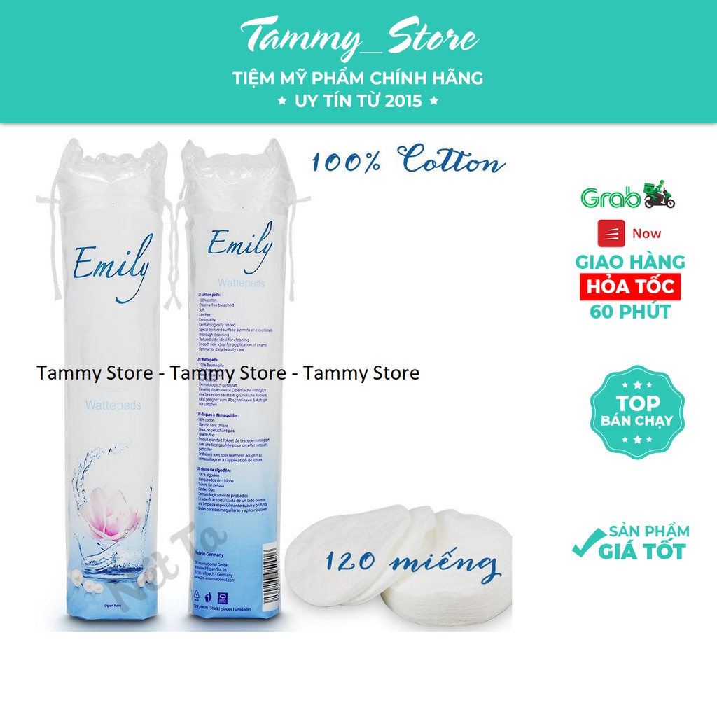 Bông Tẩy trang Emily 120 miếng