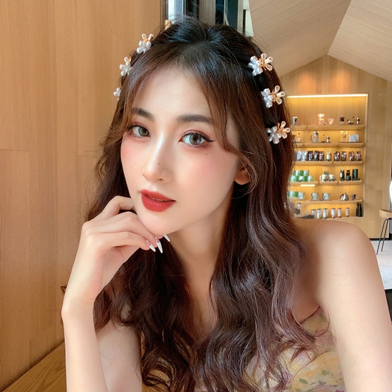 Kẹp Tóc Đính Ngọc Trai Nhỏ Tinh Tế Thời Trang Hàn Quốc