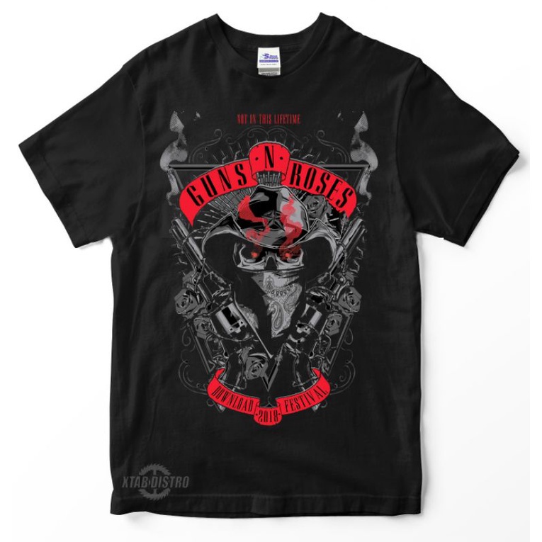 Áo Thun Tay Ngắn Cổ Tròn In Chữ Guns N Roses Not In This Lifetime Premium Gnr Band Hnm Uniqlo Chất Liệu 100% Cotton Thời Trang Dành Cho Cặp Đôi