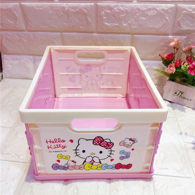 Thùng lưu trữ gấp gọn Hello Kitty