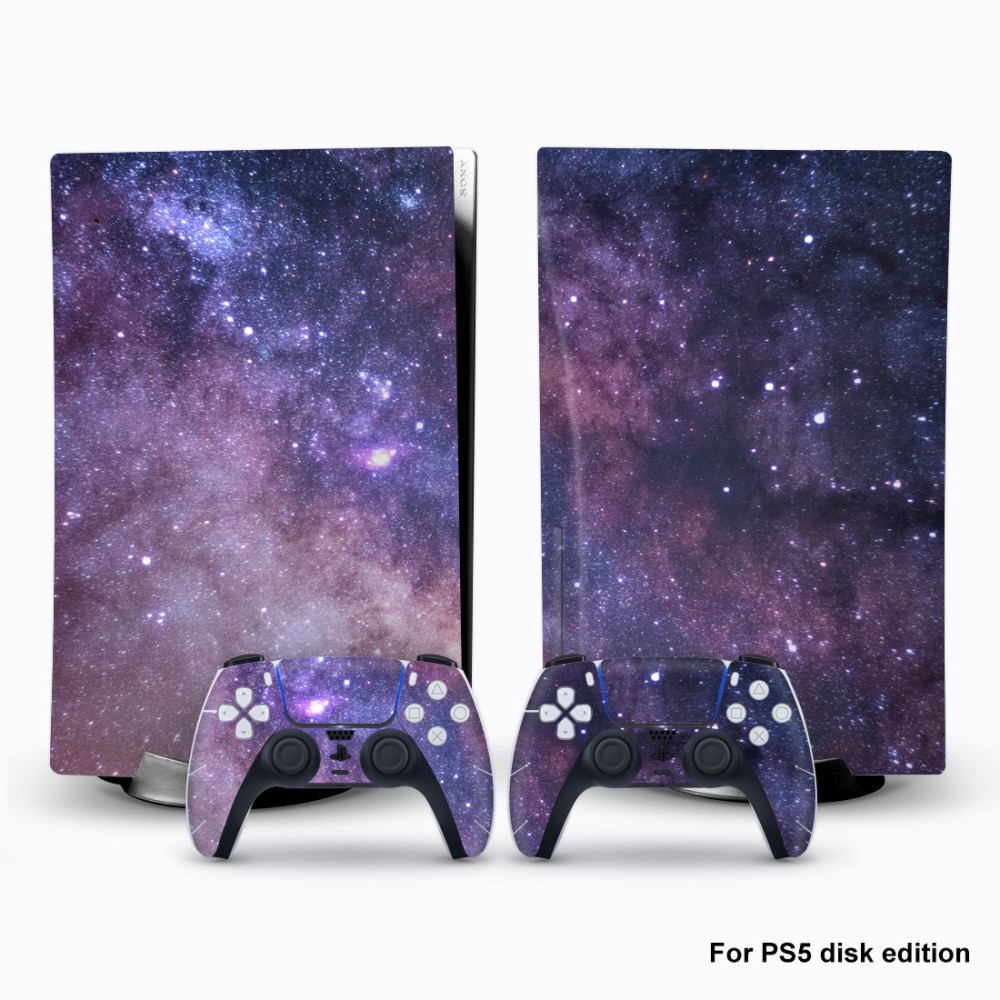 New Vinyl Sticker For PS5 Accessories Decal Protective Skin for PlayStation 5 Digital Edition Console and 2 Controllers 【nuuo】