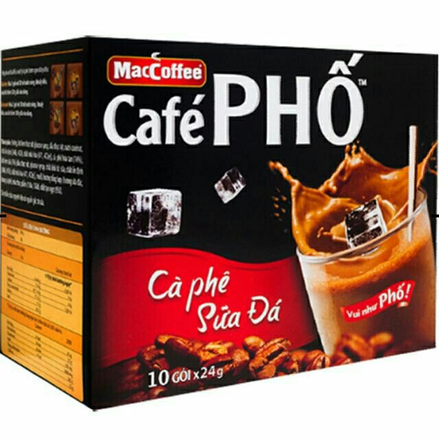 CAFE PHỐ Sữa đá - 10 gói - 24g