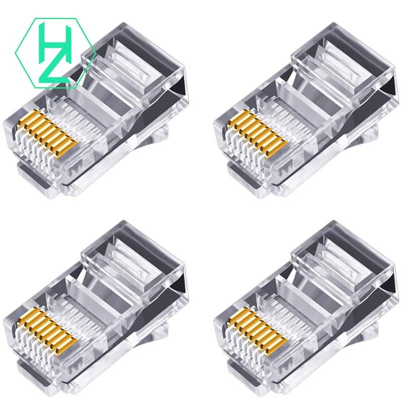 Set 100 Đầu Nối Dây Mạng RJ45 6U RJ-45 Cat5 Cat5E