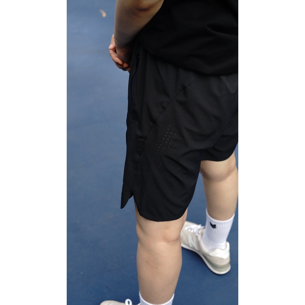 Quần thể thao nam Laser Short có túi khóa Nhanh khô thoáng mát Tập Gym chơi Bóng Rổ Tennis Chạy Bộ