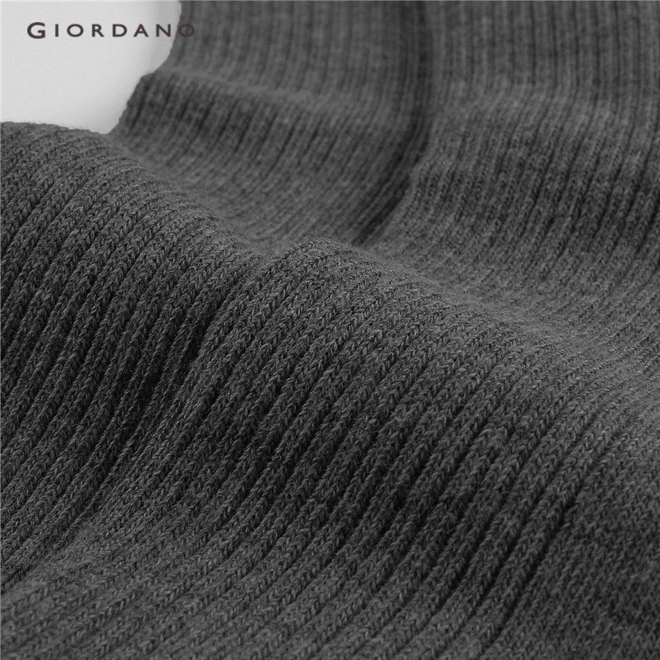 Set 3 đôi vớ Giordano 01155015 thun gân màu trơn dành cho nam
