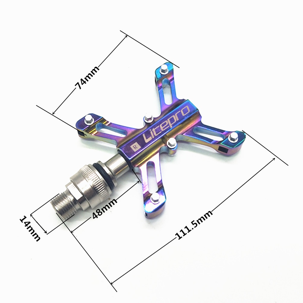 Bàn đạp xe đạp Litepro Rasko Butterfly BMX hợp kim nhôm chữ U cao cấp