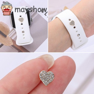 MAYSHOW Creative Watch Band Ornament Brooch Wristbelt Charms Decorative Ring Bracelet Nails Diamond Metal Strap Accessories/Multicolor