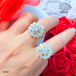 Nhẫn nữ, nhẫn hoa đính đá thiết kế cao cấp Orin N741