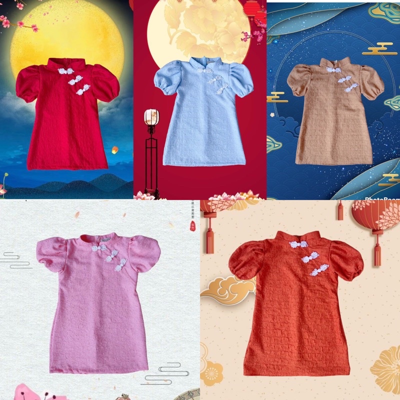 Đầm sườn xám cho bé gái 10-23kg