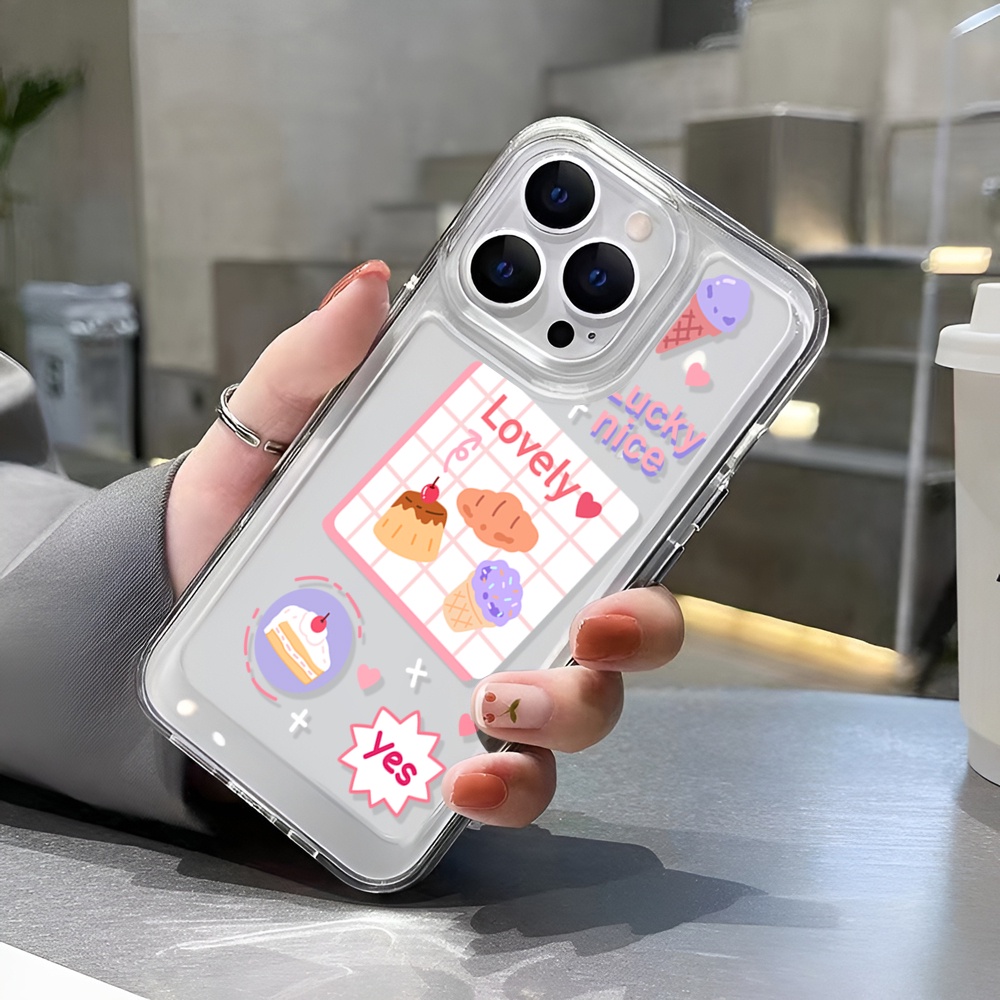 Ốp Điện Thoại Trong Suốt Hình Que Kem Cho iphone 14 Pro Max Plus 13 11 12 7Plus X XR XS Max 7 8 SE 2020
