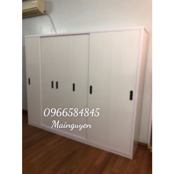 Tủ nhựa đài loan 5 cánh lùa cao 1m8 ngang 2m4 freeship hcm 15km