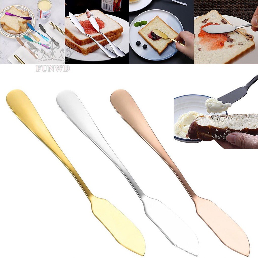 Dụng Cụ Bơ Bằng Thép Không Gỉ Màu Vàng Hồng Siêu Nhẹ Dùng Cho Nhà Hàng Diy