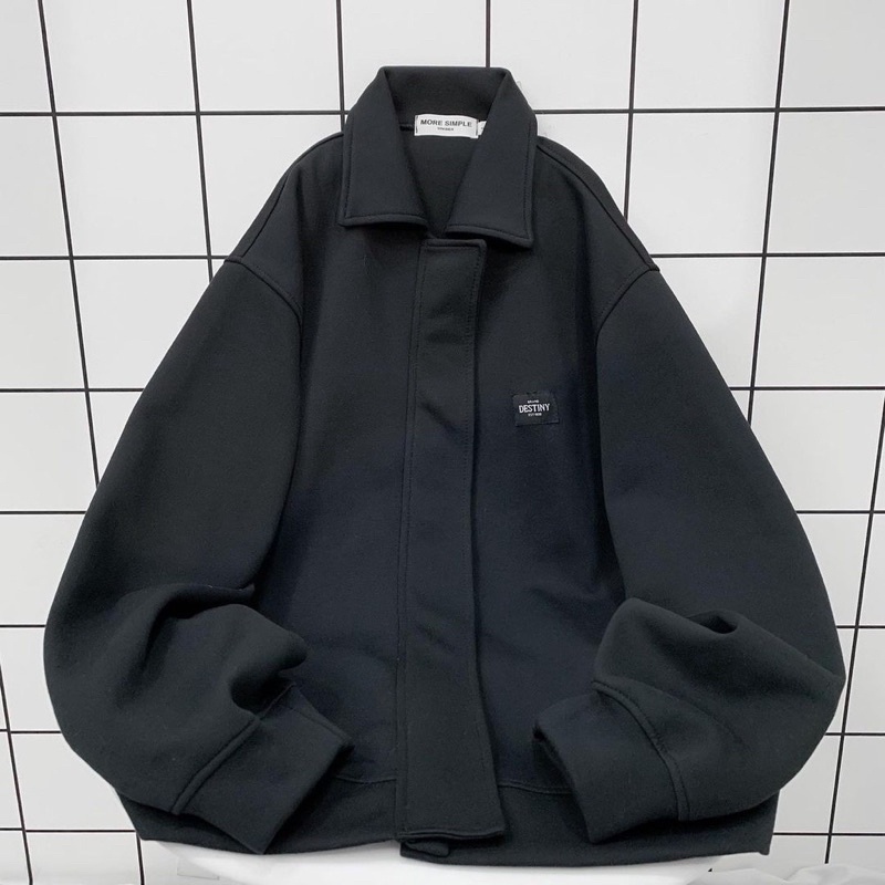 Áo Khoác Jacket DESTINY Tay Dài Form Rộng Vải Nỉ Pici Unisex Ulzzang