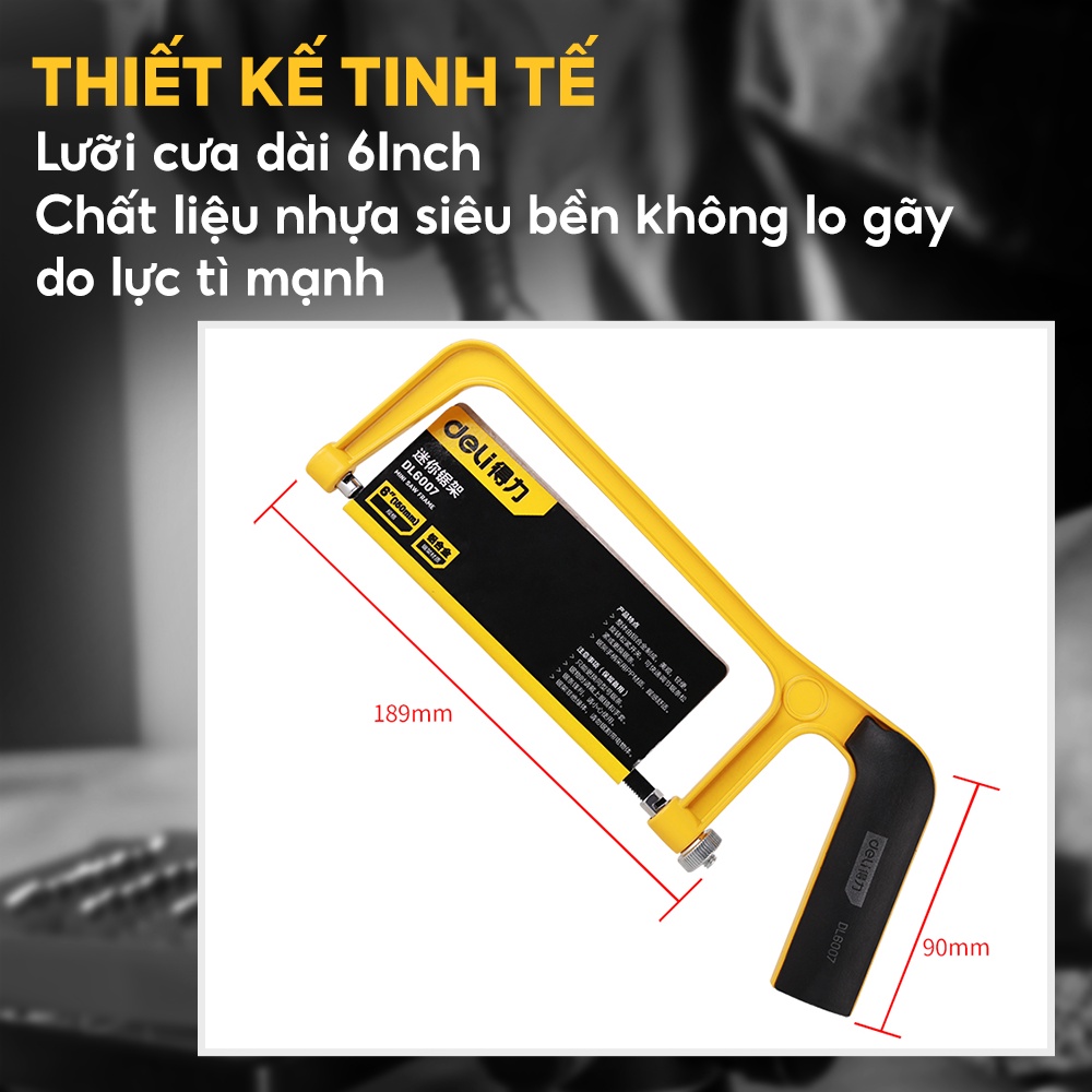 Cưa Gỗ Cầm Tay Cán Nhựa Siêu Bền 6 Inch Deli DL6007 [Bảo Hành 12 Tháng] - Nhập Khẩu Chính Hãng