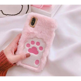 Ốp iphone lông hình dấu chân chó