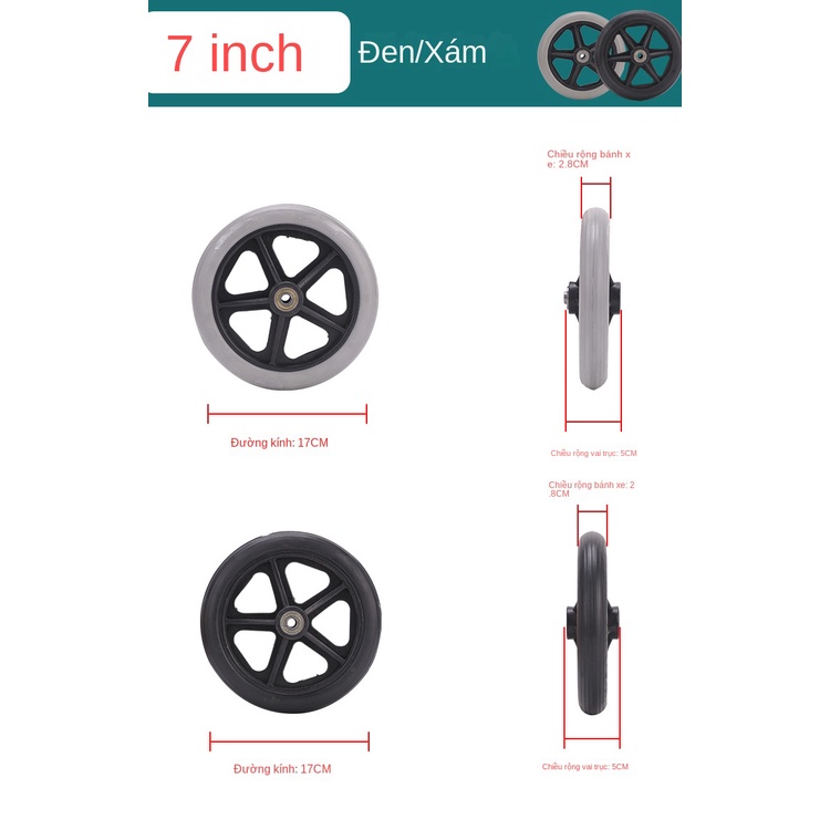 Cặp Bánh Xe Trước Kích Thước 6 inch 7 inch 8 inch Chuyên Dụng Cho Xe scooter