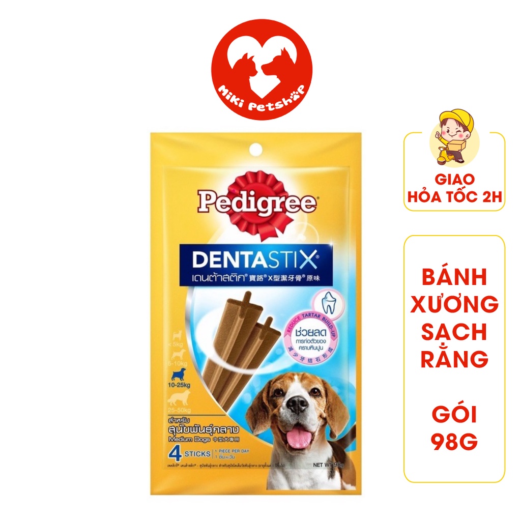 Bánh Xương Thức Ăn Cho Chó Pedigree Dentastix 98g - Miki Petshop