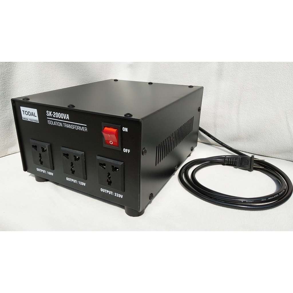 Biến áp cách ly 2KVA điện ra 220v, 120v, 100v