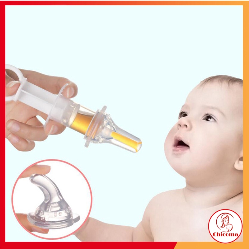 Dụng cụ bón thuốc ống hút sữa dạng xilanh cho bé không chịu bú bình an toàn chống sặc BS07-CHICOMA