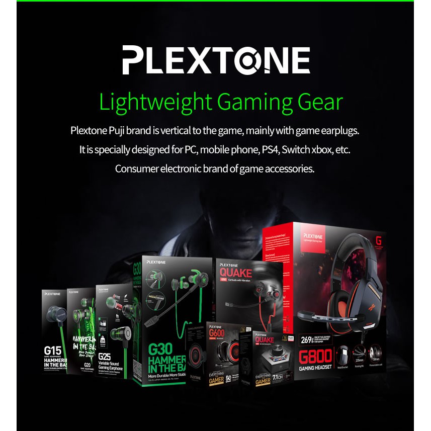  READY STOCK Plextone G20 Noise Reduction Magnet In-Ear Earphone With Mic EarphonePUBG CODM CS ML [ Ready Stock ]