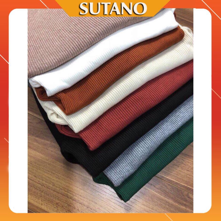 Áo len tăm cổ 3 phân Quảng châu co giãn mềm mịn xinh xắn dễ mặc phối đồ A290 Noiyxanh nội y xanh chất len quảng châu