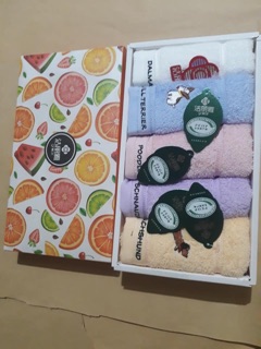 Sét 5 khăn mặt cotton cao cấp