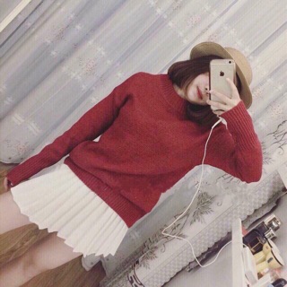 Áo len tay lật cổ 3p