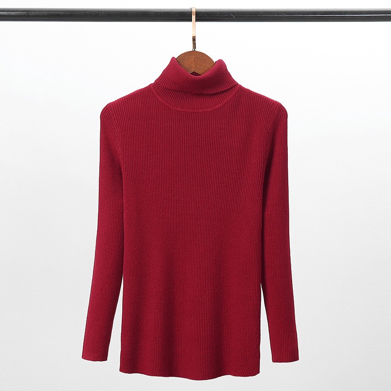 Áo len lụa cổ lọ