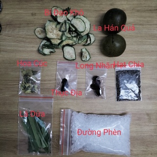 Set Trà Sâm Bí Đao La Hán Hoa Cúc Hạt Chia ( Nâu 5 Lít Nước)