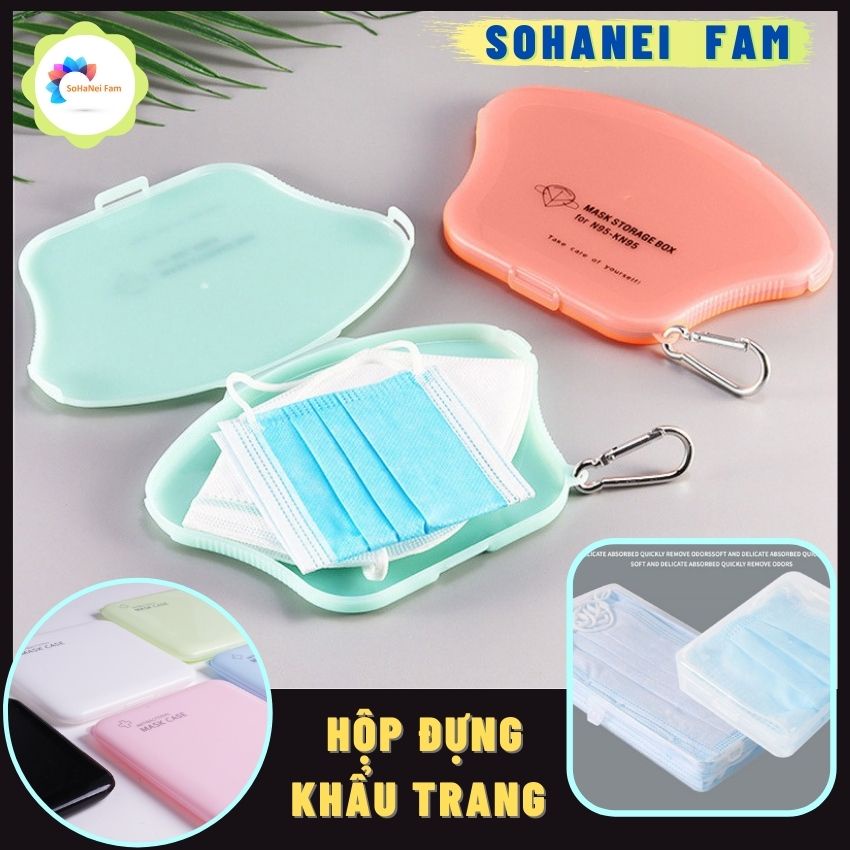 Hộp Nhựa Đựng Khẩu Trang Y Tế, N95 Tiện Dụng -SOHANEI FAM- Chất Liệu Nhựa PP An Toàn, Chống Bụi