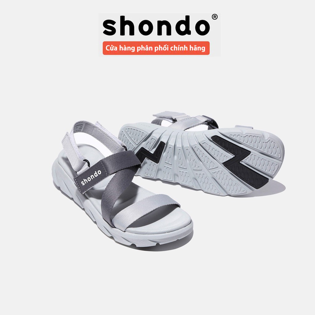 Giày Sandals SHONDO F6 Sport Chính Hãng - F6S2120 Màu Đế Xám Ombre Xám Đậm