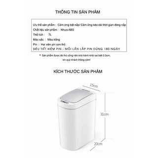 THÙNG RÁC CẢM ỨNG 7L