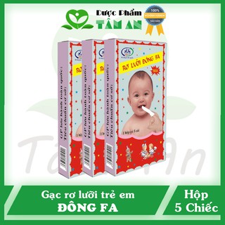 Rơ Lưỡi Đông Fa ⚡ Chính Hãng ⚡ Hỗ trợ việc vệ sinh lợi, lưỡi cho bé - Bịch 10 Hộp