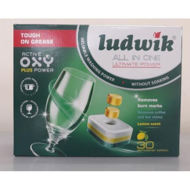 Combo 3 hộp viên rửa bát Ludwik 30v All in one (30x3=90 viên)