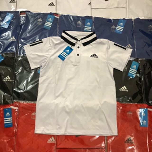 Áo Thể Thao Nam Pha Cổ 3 Sọc Vải Thun Lạnh Co giãn 4 chiều [Quà tặng kèm, không bán rời] | BigBuy360 - bigbuy360.vn