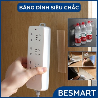 Băng Keo Dán 5 Mét 2 Mặt Đa Năng Siêu Dính Trong Suốt Dán Mọi Bề Mặt Besmart