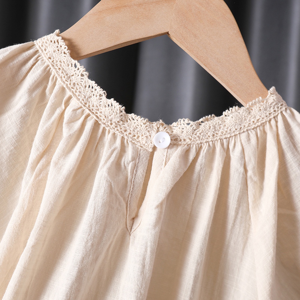 AV8 Size90-130 (9-30kg) Áo sơ mi bé gái (Áo ngắn tay vintage) Thời trang trẻ Em hàng quảng châu