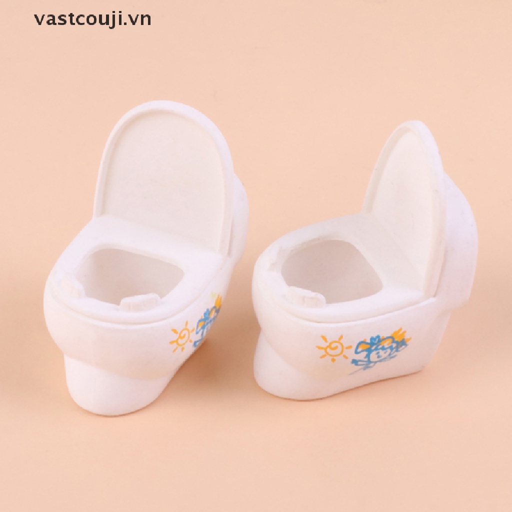 Mô Hình Toilet Dùng Để Trang Trí Nhà Búp Bê Tỉ Lệ 1: 12