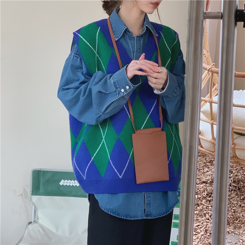 Áo khoác ghi lê Pure Cube dệt kim thời trang nữ tính