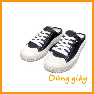 Giày Thể Thao Sneakers Sục Đạp Gót Màu Đen Cao Cấp - MĐ1