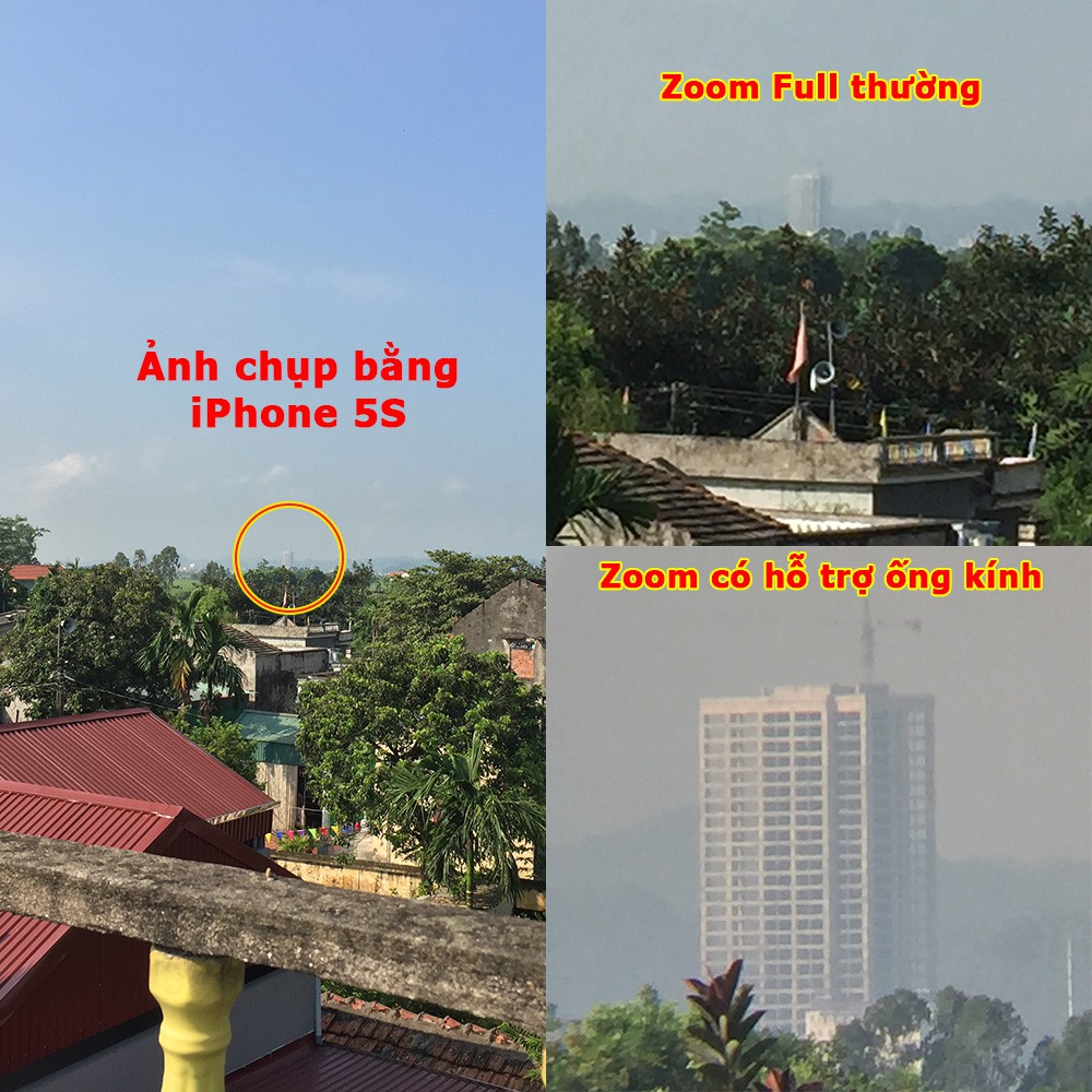 Ống kính Zoom xa 12x Mobile Telephoto Lens cho điện thoại.