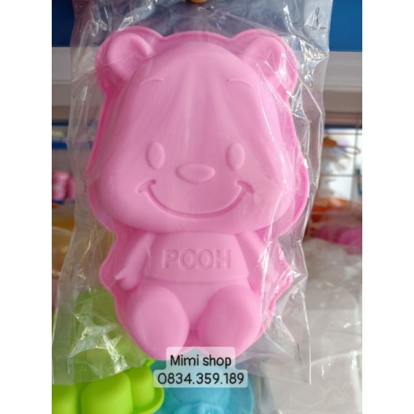 Khuôn silicon hình Gấu và Khỉ cỡ lớn 18cm làm rau câu, bánh cho bé